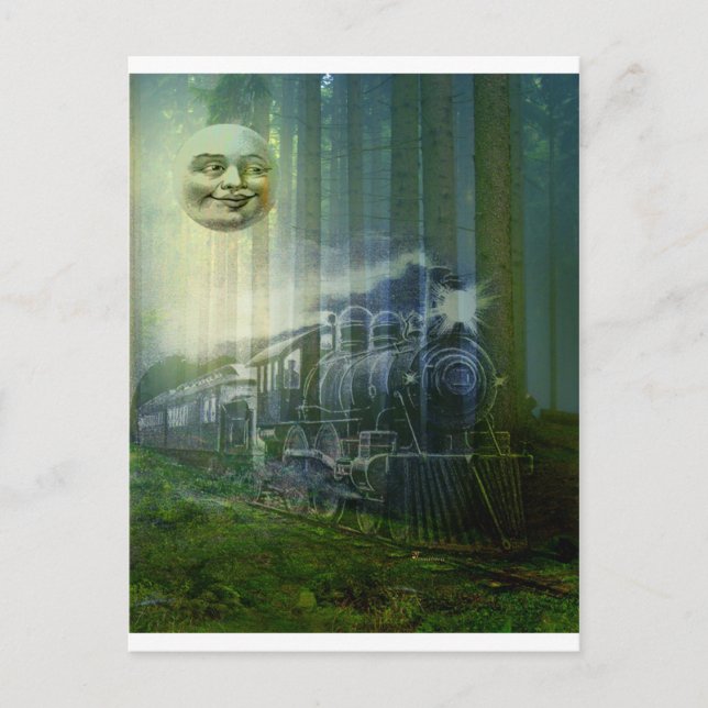 Måne OCH GHOST TÅG.jpg Vykort (Framsida)