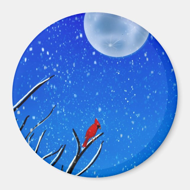 Måne och kardinalen magnet (Framsidan)