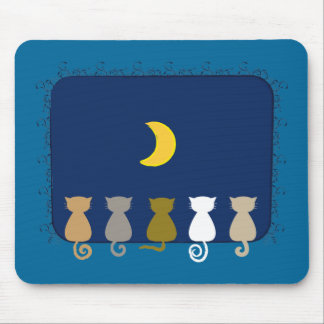 Måne- och kattmousepad musmatta