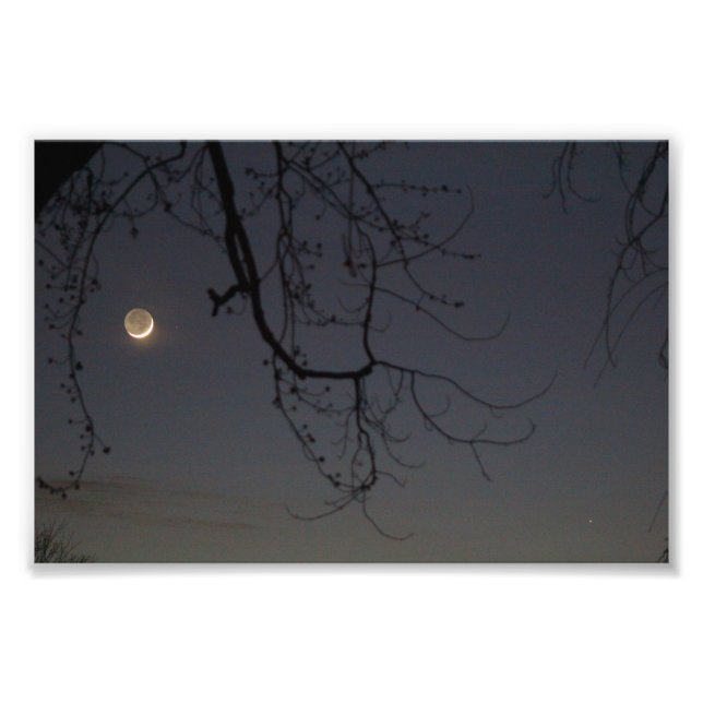 Måne och kvicksilver fototryck (Framsidan)
