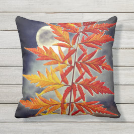 Måne och Löv Kudde