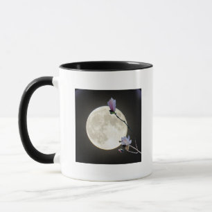 Måne och Magnolia Mugg