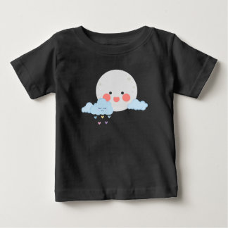 Måne och moln sött design t shirt