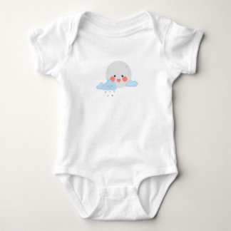 Måne och moln sött design t shirt