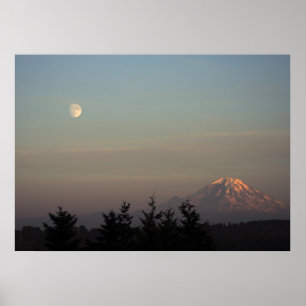 Måne och montering Ranier på Poster
