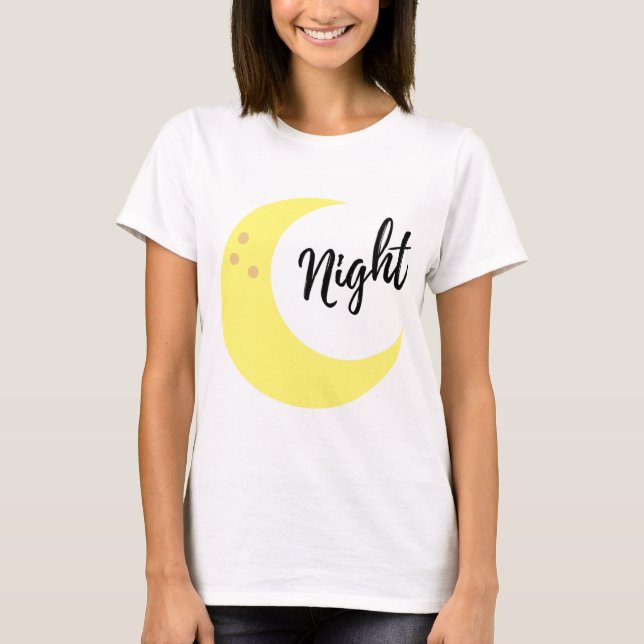 Måne och nattönskedesign T-Shirt (Framsida)