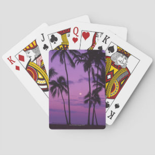 Måne och palmträd casinokort