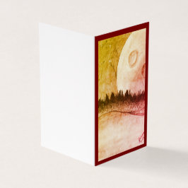 Måne och Planet - Röd Kort