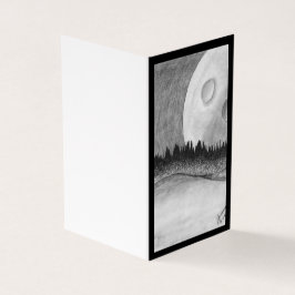 Måne och Planet - Svart Kort