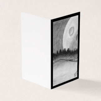 Måne och Planet - Svart Kort