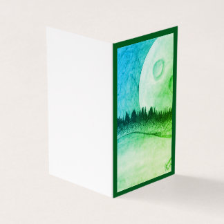 Måne och planeten - grönten kort