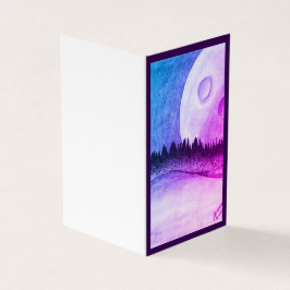 Måne och planeten - Lila Kort