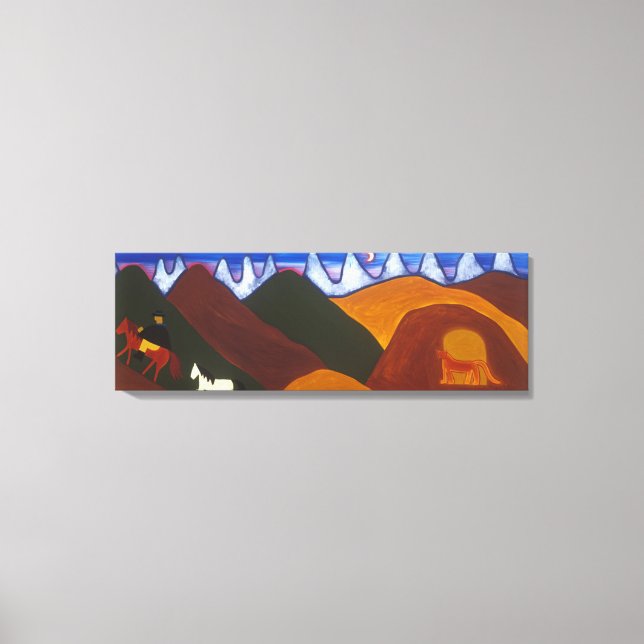 Måne och Puma hälsar farväl till Canvastryck (Framsida)