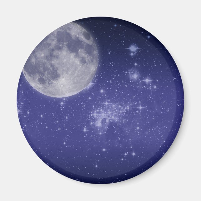 Måne och Shining Stars Magnet (Framsidan)