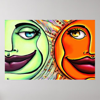 Måne och Sol Poster