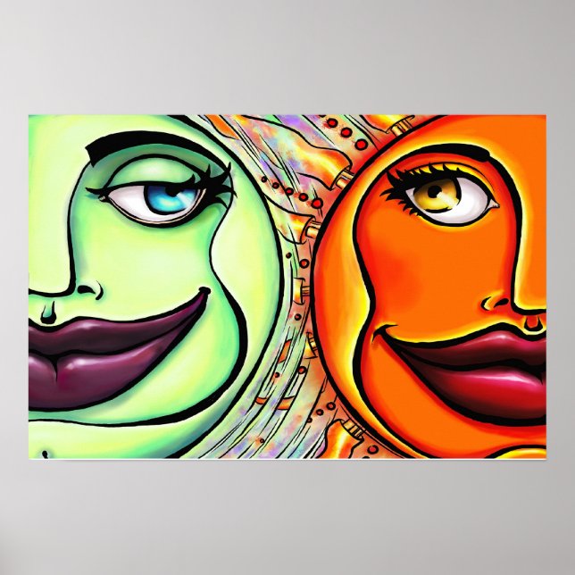 Måne och Sol Poster (Framsidan)