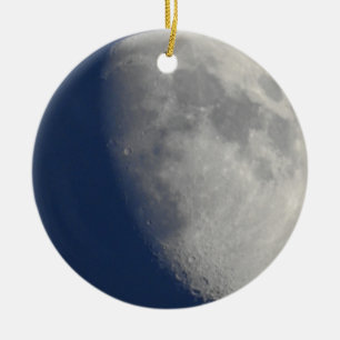 Måne och Solnedgång Dubbla Sidojul Julgransprydnad Keramik