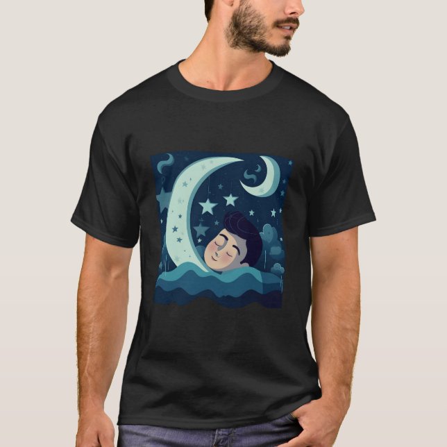 Måne och sömn t shirt (Framsida)