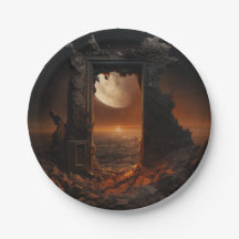 Måne och Space Tallrikar