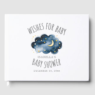 Måne och Stars Baby Shower Guest bok