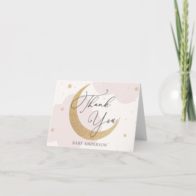 Måne och Stars Baby Shower Tack (Framsida)