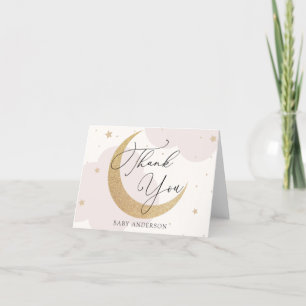 Måne och Stars Baby Shower Tack Kort