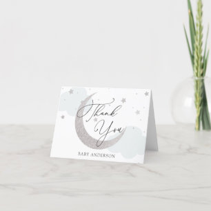 Måne och Stars Baby Shower Tack Kort