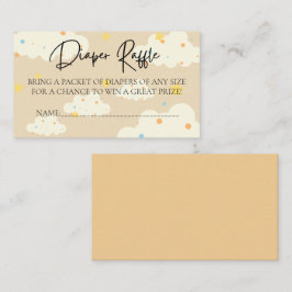 Måne och Stars Cream Diaper Raffle Tilläggskort