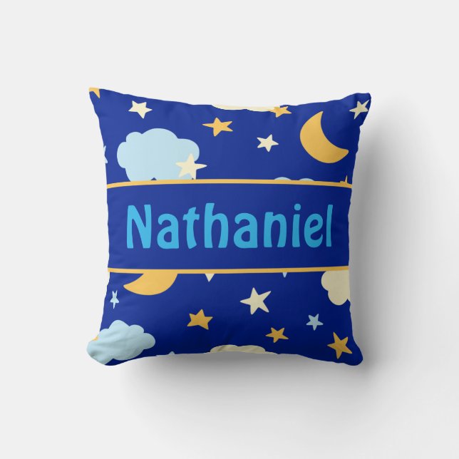 Måne och Stars Dekorativ kudde (Framsida)