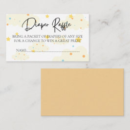 Måne och Stars Diaper Raffle Tilläggskort