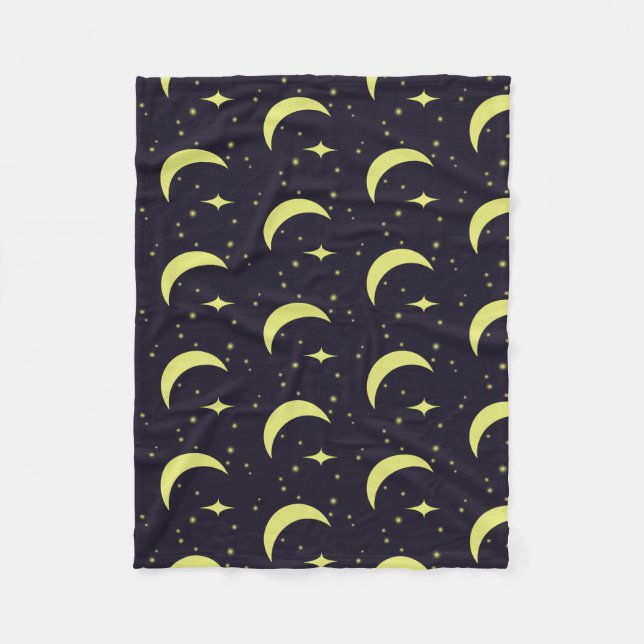 Måne och Stars Fleece Blanket (Framsidan)