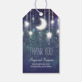 Måne och Stars marinnatten Bröllop Presentetikett