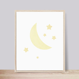 Måne och Stars Nursery Poster
