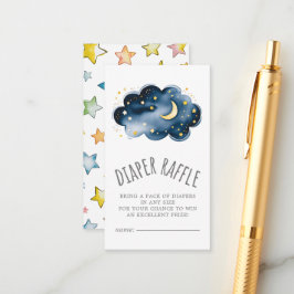Måne och Stars Pojke Diaper Raffle Tilläggskort