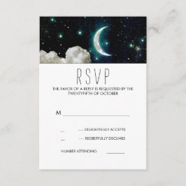 Måne och Stars Romantic Bröllop OSA Card Kort