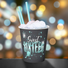 Måne och Stars Sweet 16 Teal/Blk ID788