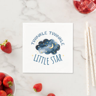 Måne och Stars Twinkle Twinkle Little Star Napkins Pappersservett