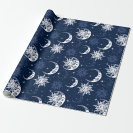 Måne och Stars Wrapping Pappert Presentpapper