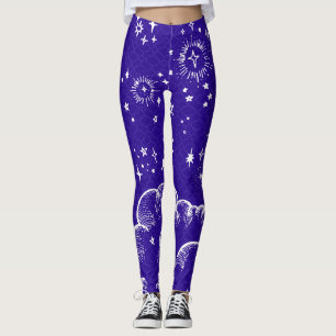 "Måne- och stjärna" damaskerstrumpbyxor Leggings