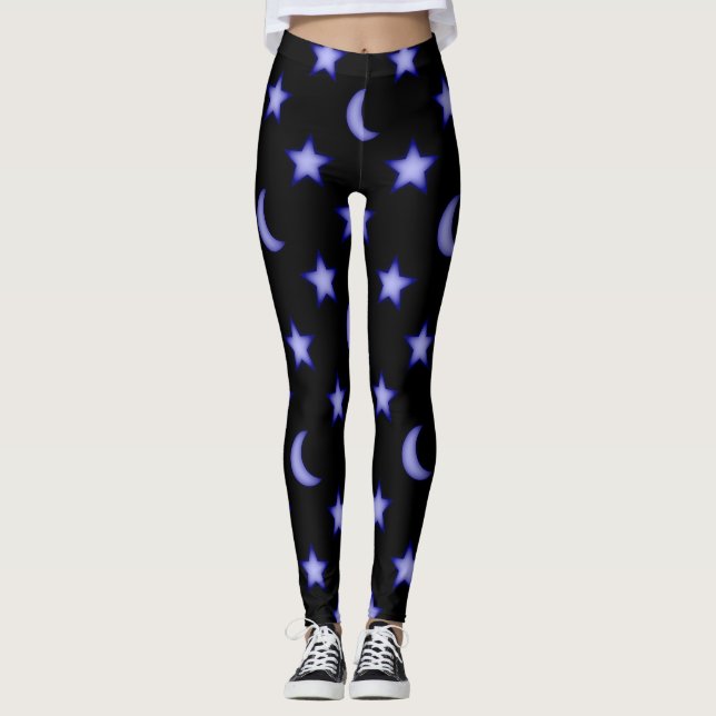 Måne- och stjärnmönster leggings (Framsida)