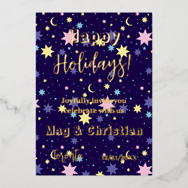 Måne och stjärnor.