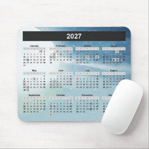 Måne och stjärnor 2027 kalender musmatta