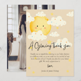 Måne och stjärnor Baby Shower Foto Tackkort Inbjudningar