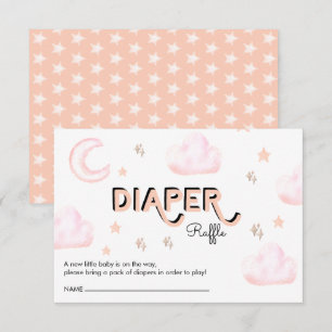 Måne och stjärnor Baby Shower Infogningskort Tilläggskort