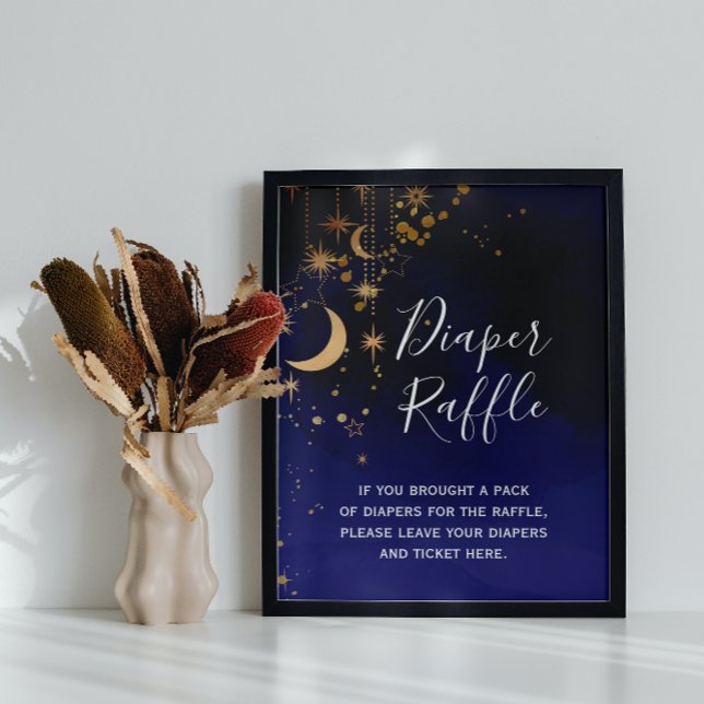 Måne och stjärnor Babykläder Slagare Raffle-tecken Poster (Skapare uppladdad)