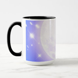 Måne och stjärnor Blå mugg