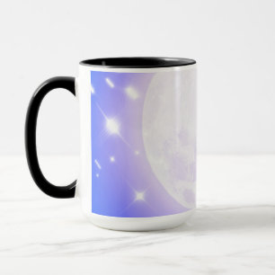 Måne och stjärnor Blå mugg