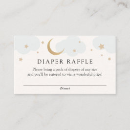 Måne och stjärnor Diaper Raffle-inmatningskort Tilläggskort