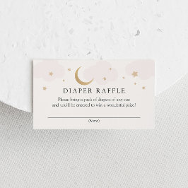 Måne och stjärnor Diaper Raffle-inmatningskort Tilläggskort