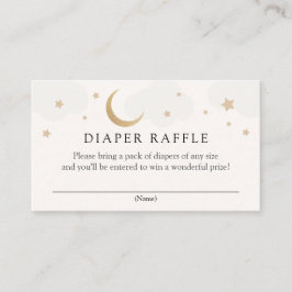 Måne och stjärnor Diaper Raffle-inmatningskort Tilläggskort